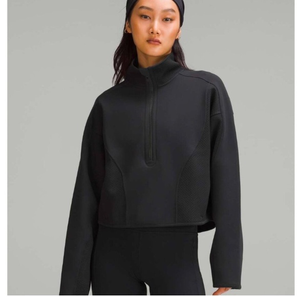 NWT Lululemon half zip pullover black size medium new with tags